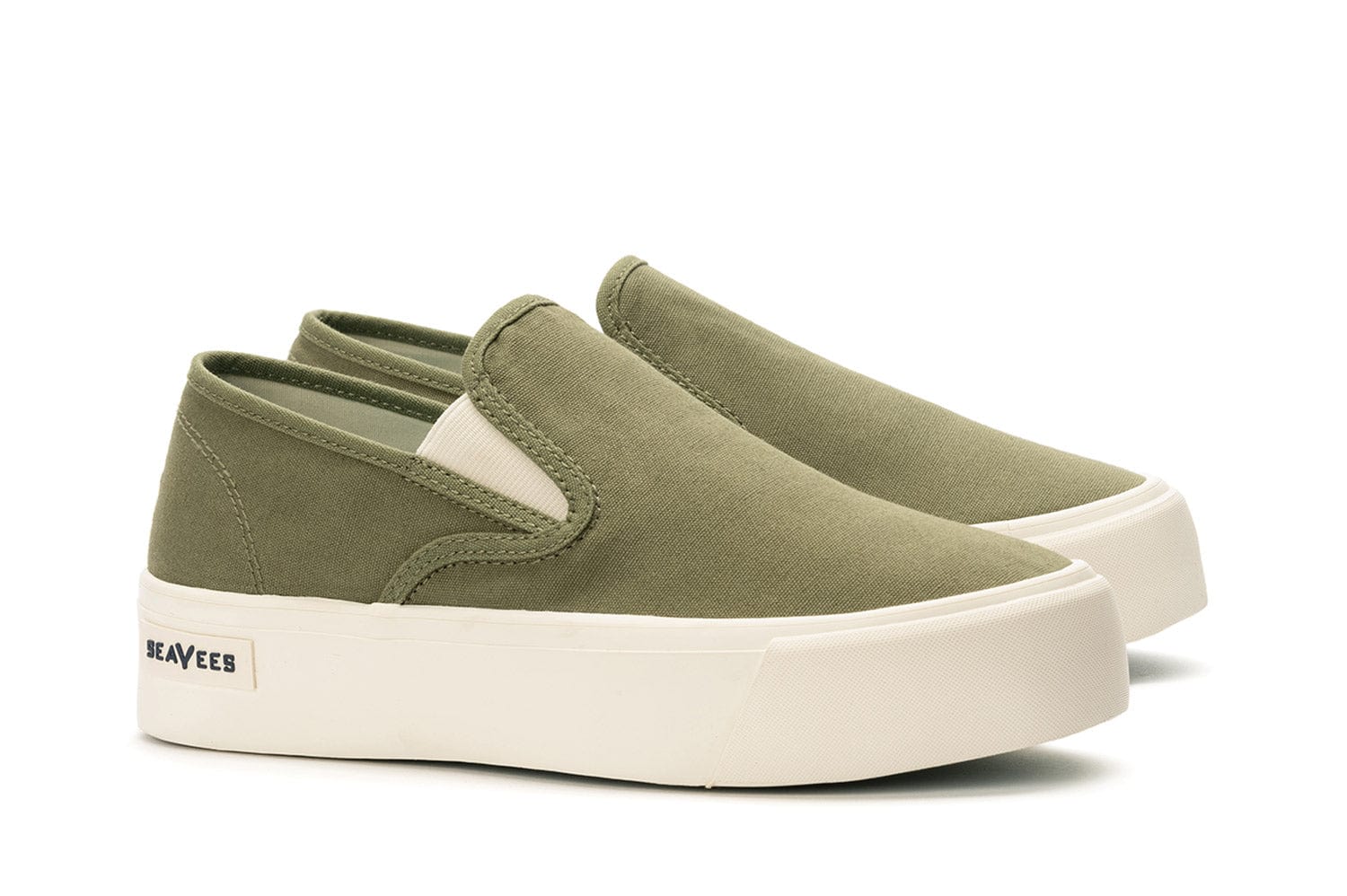 Womens olive green slip on sales sneakers