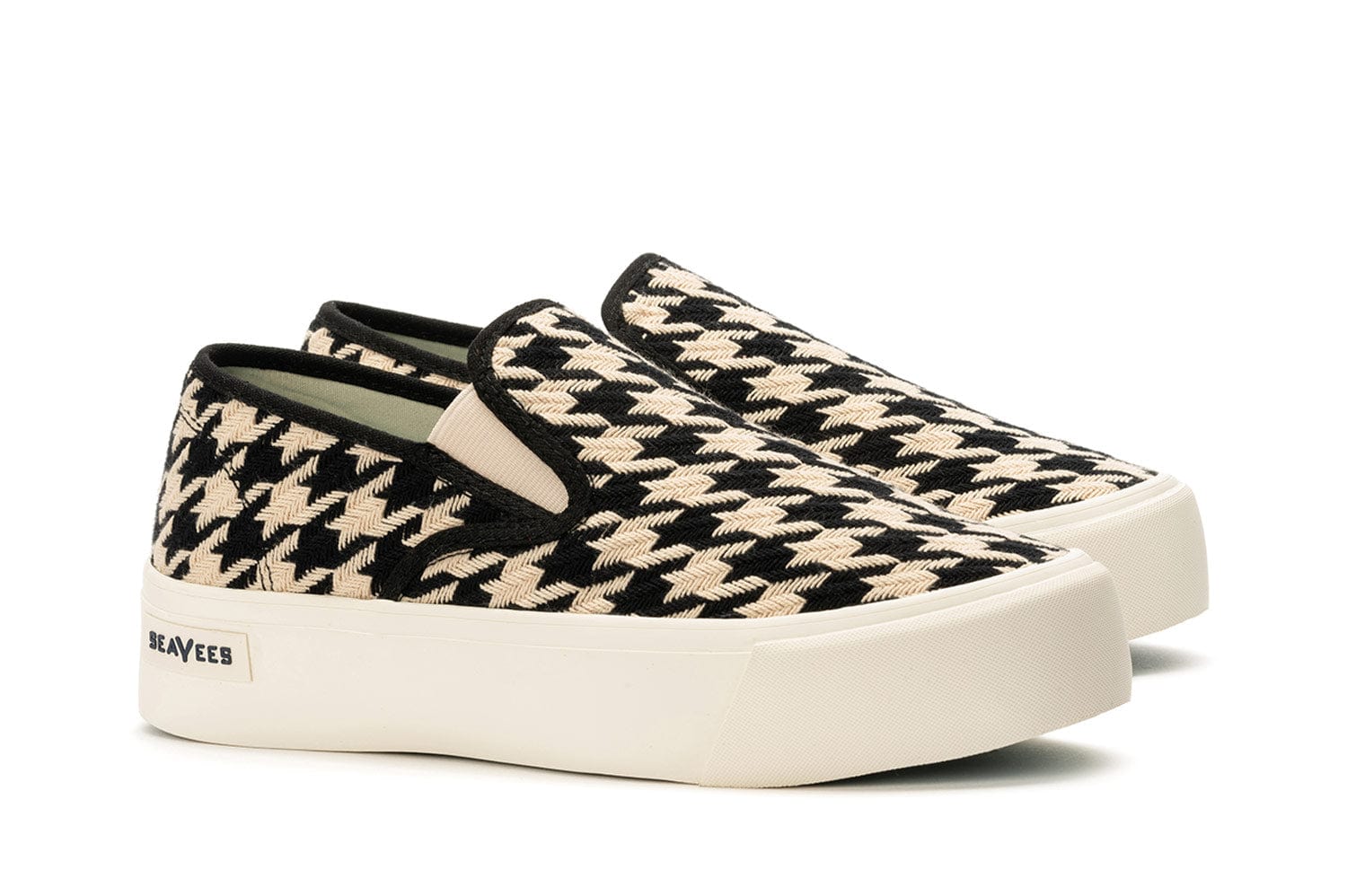 Womens - Baja Slip On Platform - Black/White – SeaVees