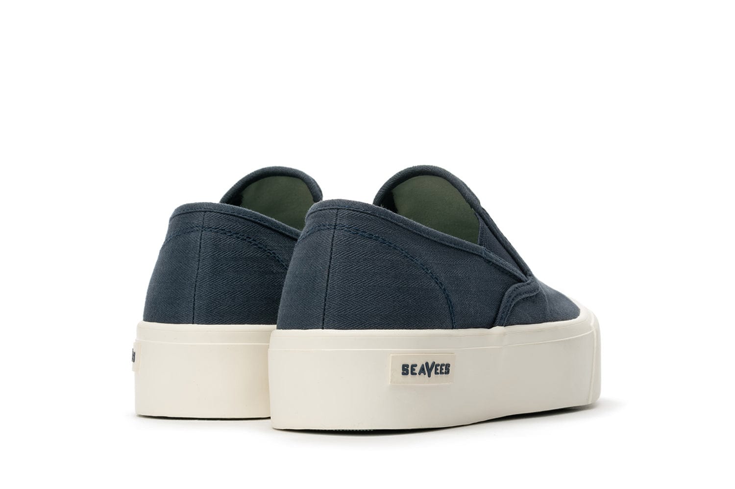 Navy canvas slip on shoes womens best sale