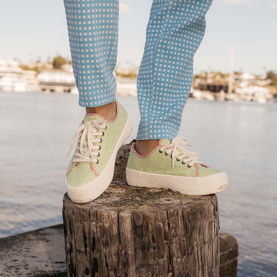 Shoes Pink Lime Sneaker Women\'s Monterey SeaVees Platform | Flower
