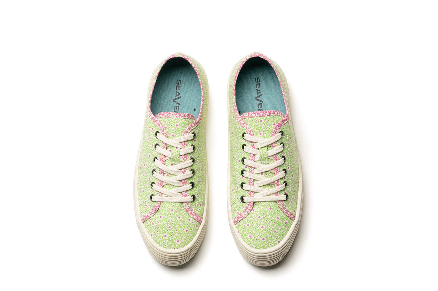 Women\'s Platform Lime Pink Sneaker Flower SeaVees Shoes Monterey |