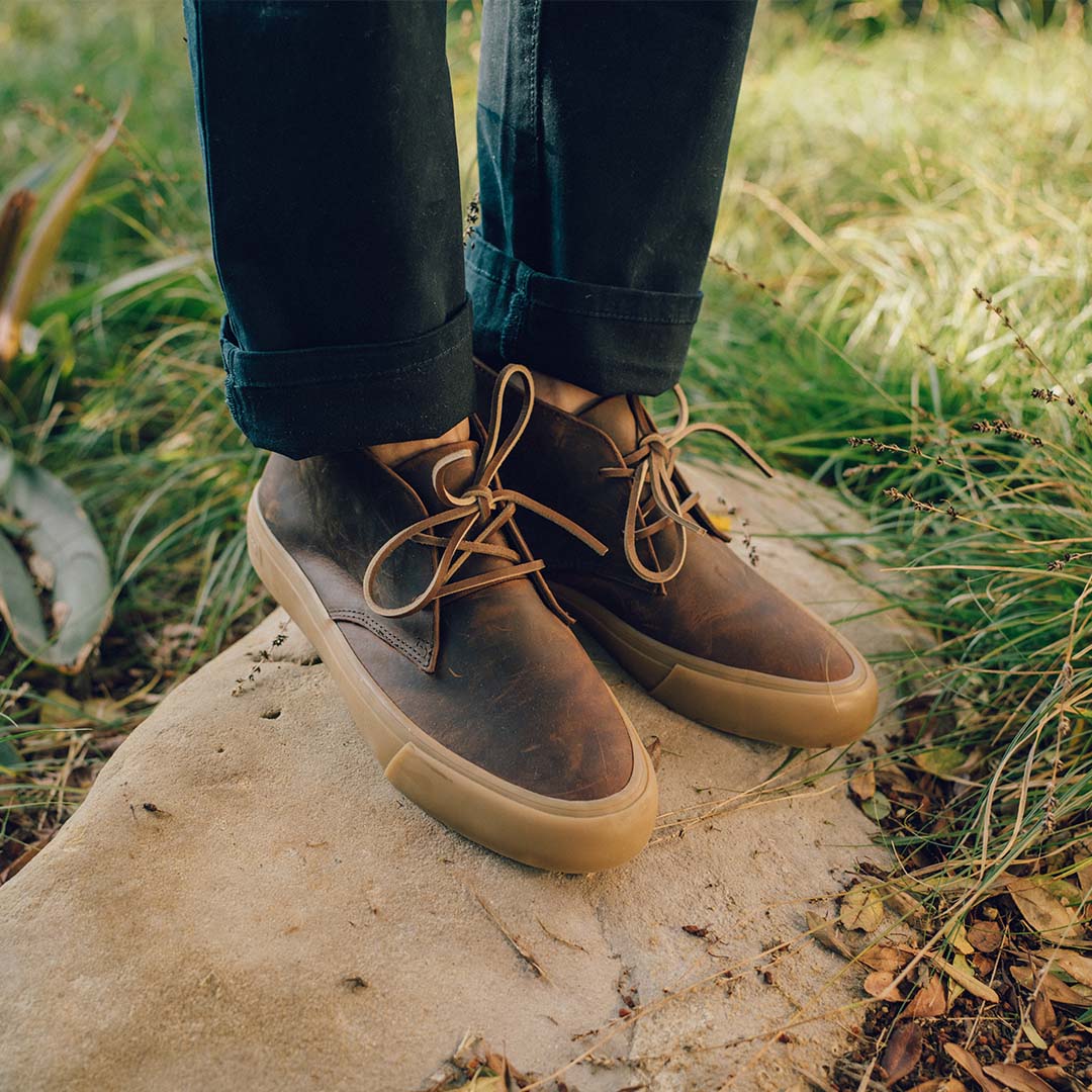 Waxy leather hotsell desert boots